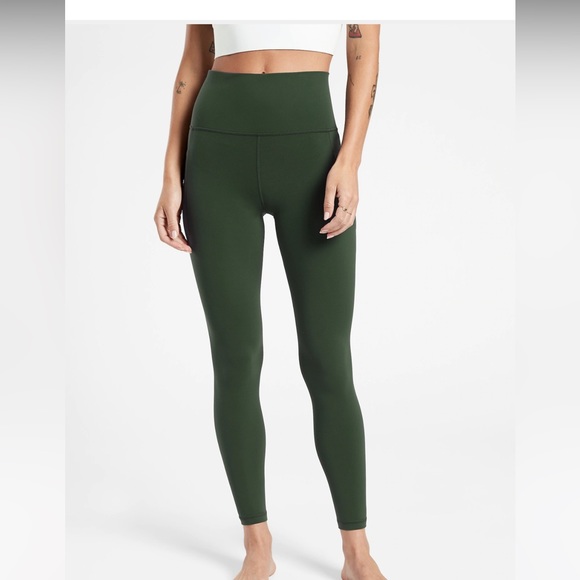 Athleta Pants - Athleta Green Salutation Stash Tight
